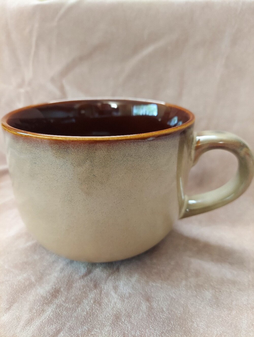 Sango Nova Brown Stoneware Oversized Coffee Tea Soup Mug  Grandmug  24oz